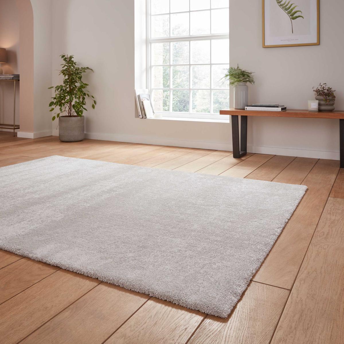 Cove Washable Rug Silver – image 2