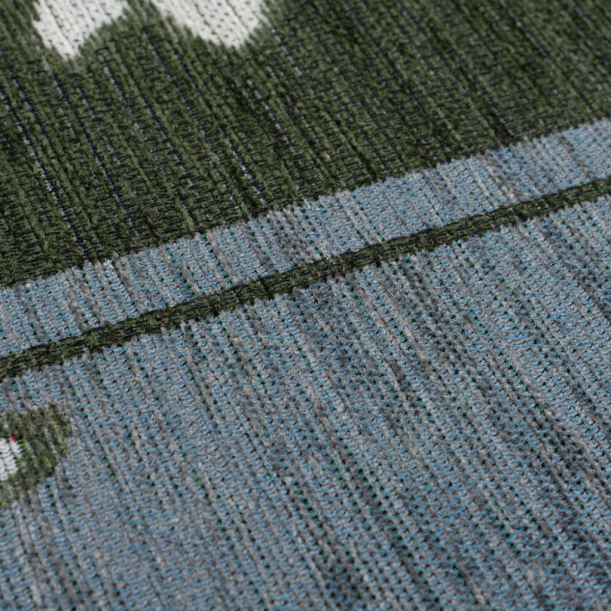 Liana Floral Chenille Rug Blue – image 2