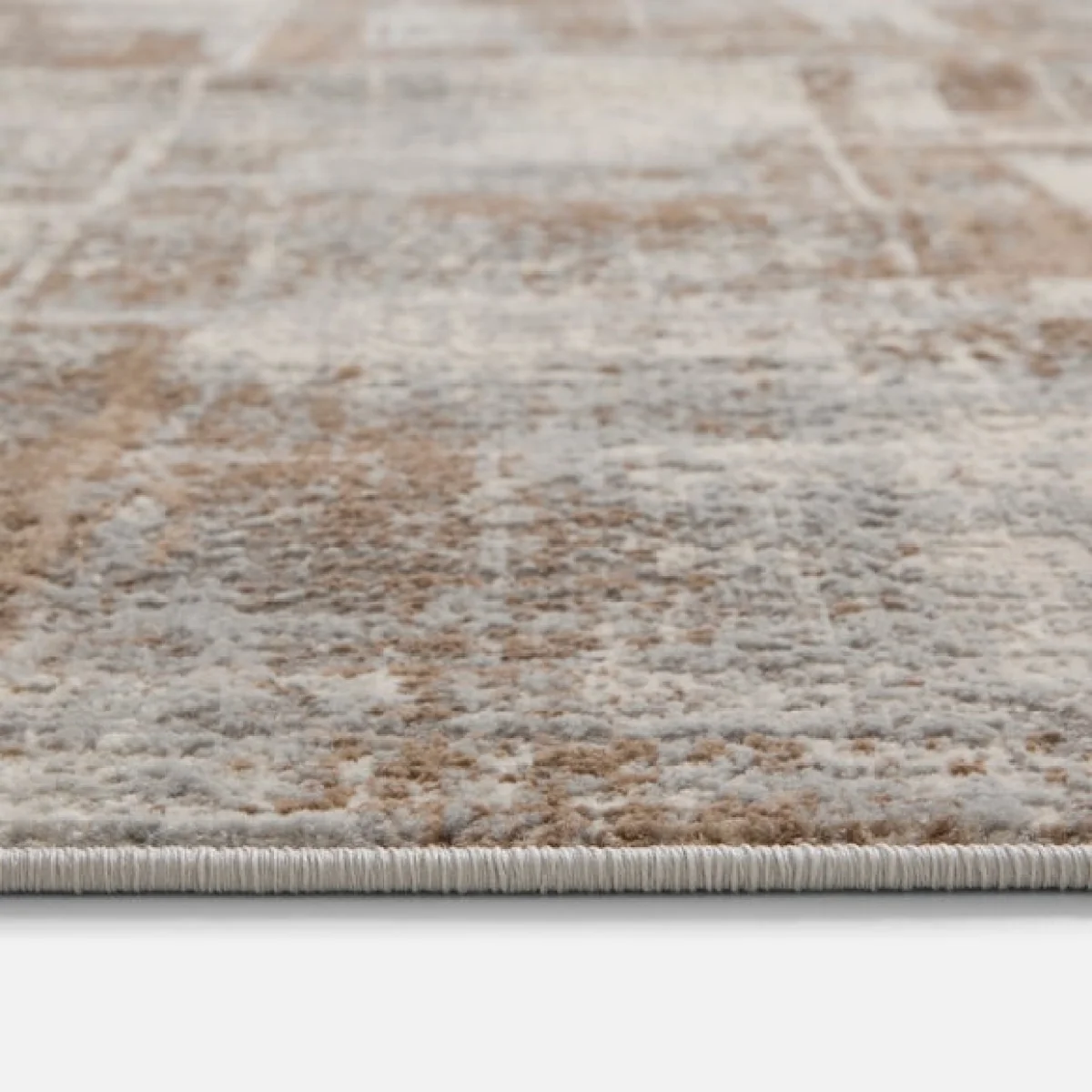 Abstract Distressed Natural Rug – image 4