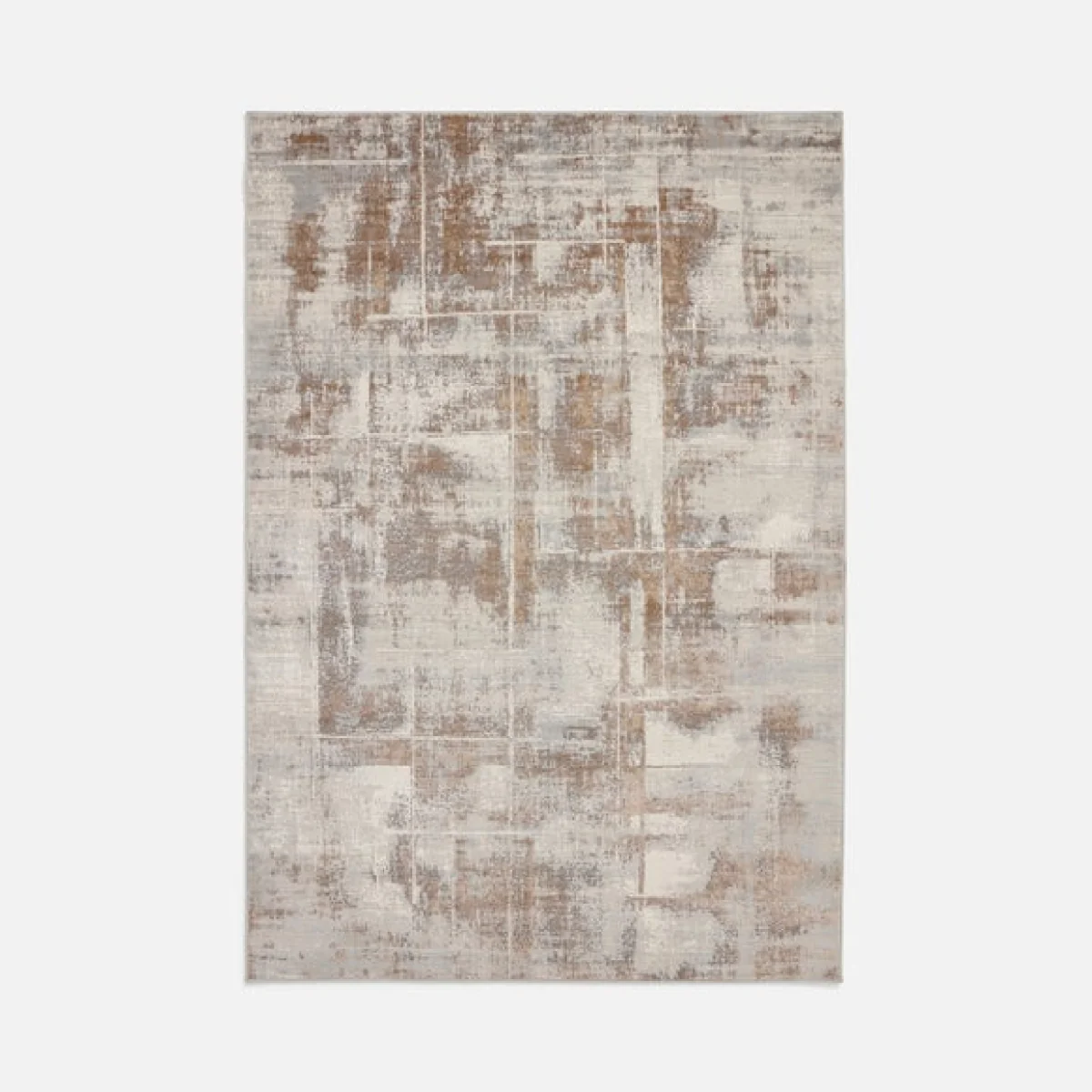 Abstract Distressed Natural Rug – image 5