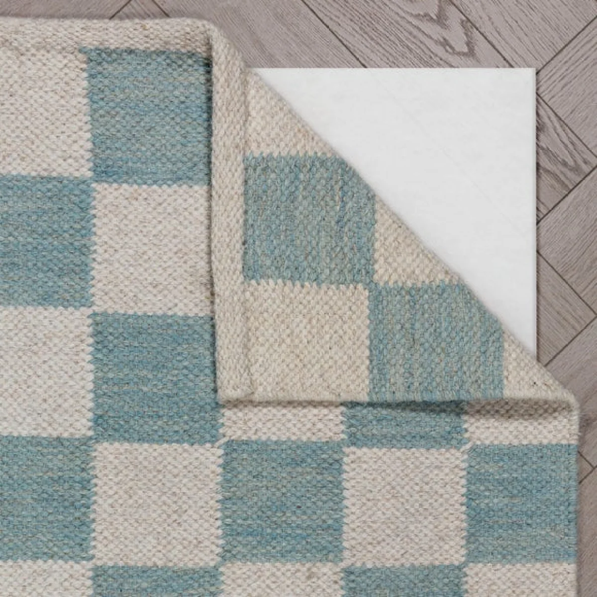 Seb Checkerboard Wool Rug – image 3