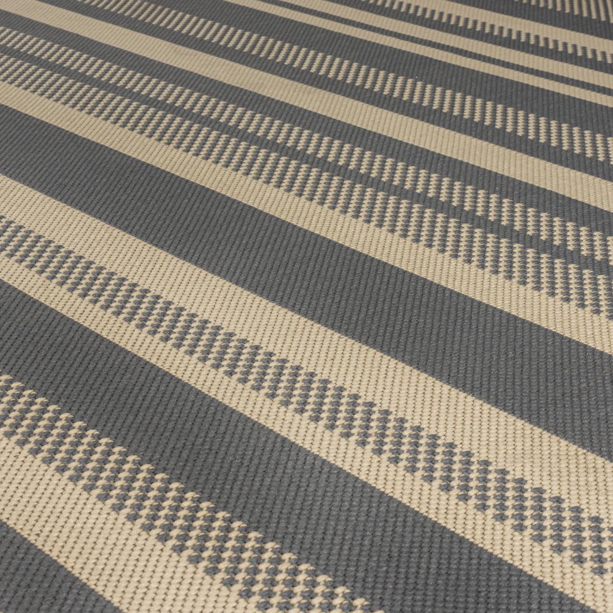 Stripe Indoor Outdoor Runner Light Grey – image 3