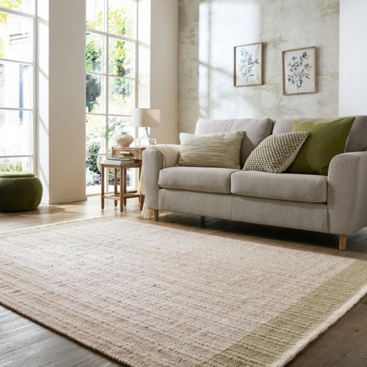 Rowen Striped Wool Rug – image 1