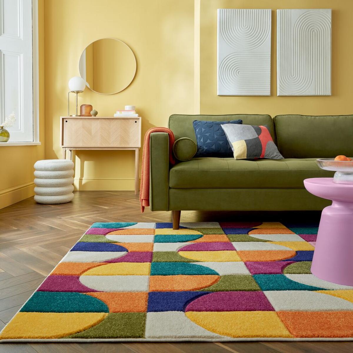 Chacha Checkerboard Rug MultiColoured – image 1