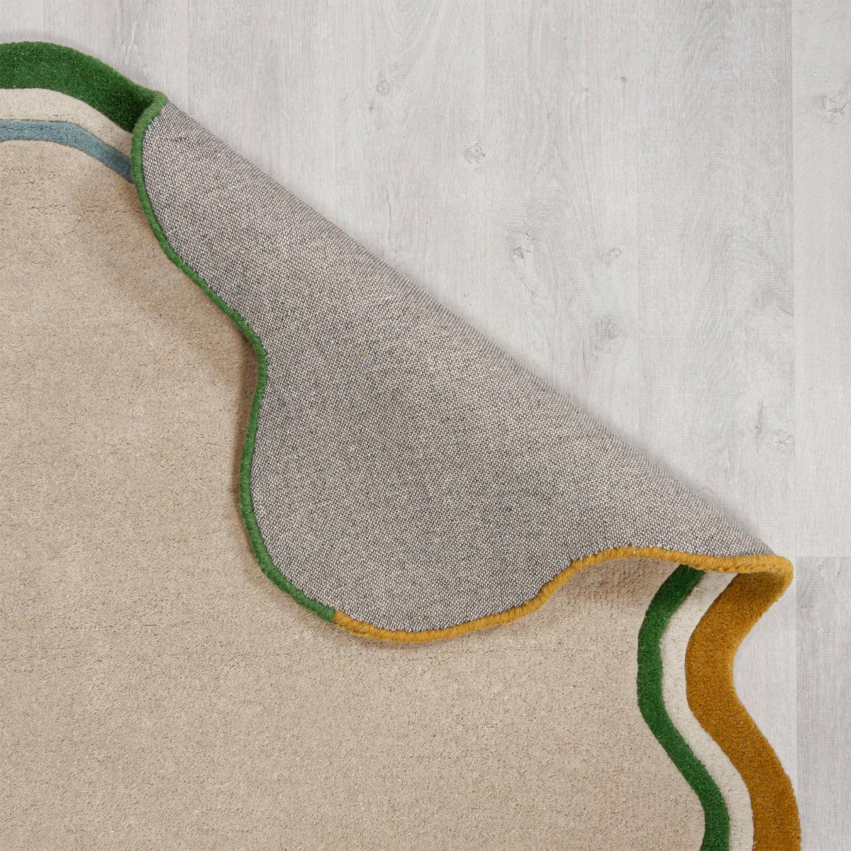 Elements Wave Natural Border Wool Rug Elements Wave Natural – image 3