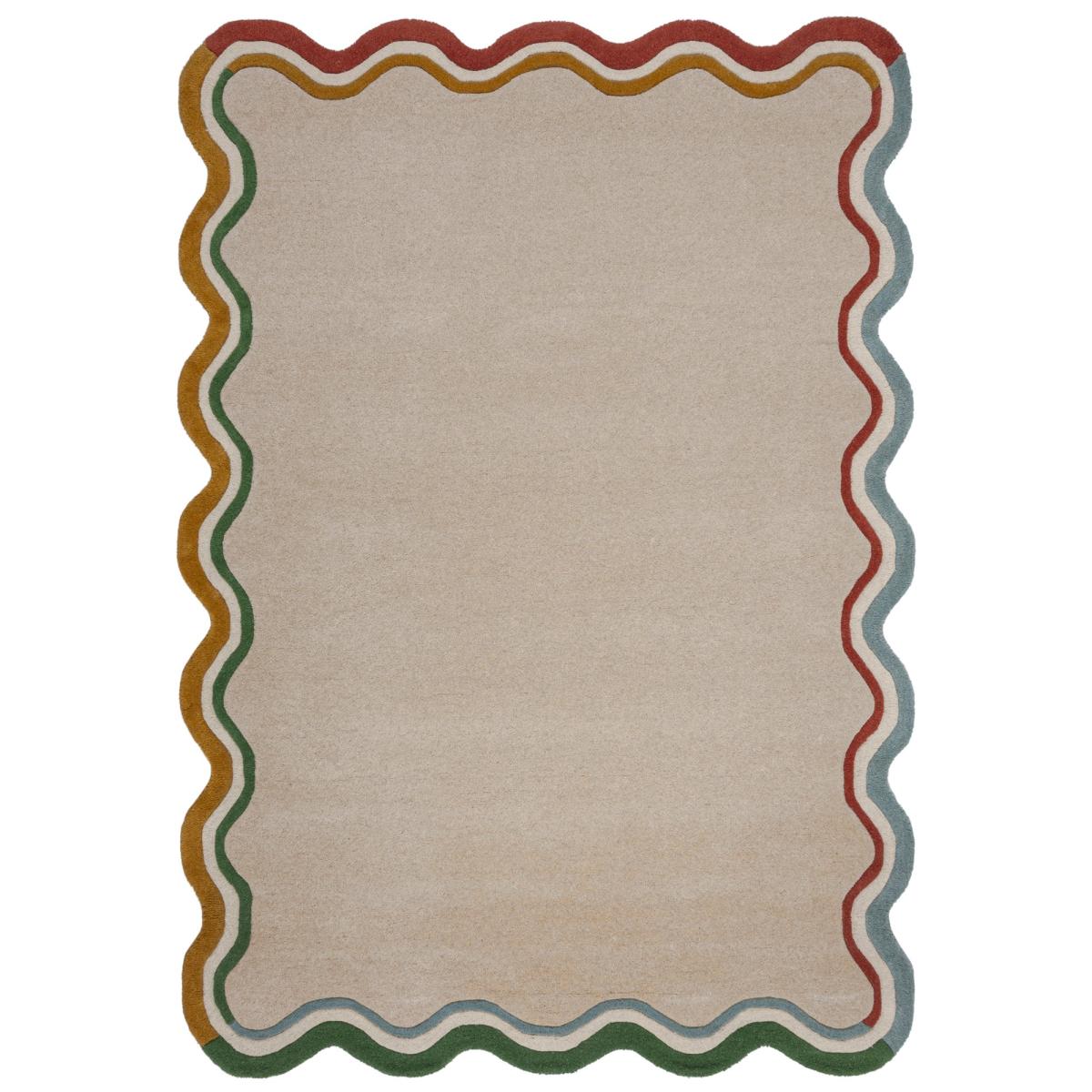 Elements Wave Natural Border Wool Rug Elements Wave Natural – image 5