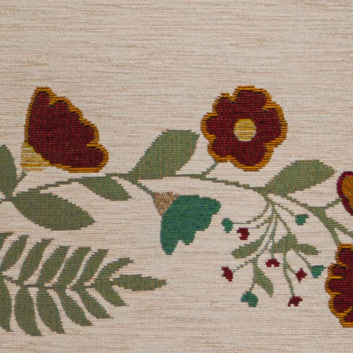 Camellia Floral Border Rug Ivory – image 2