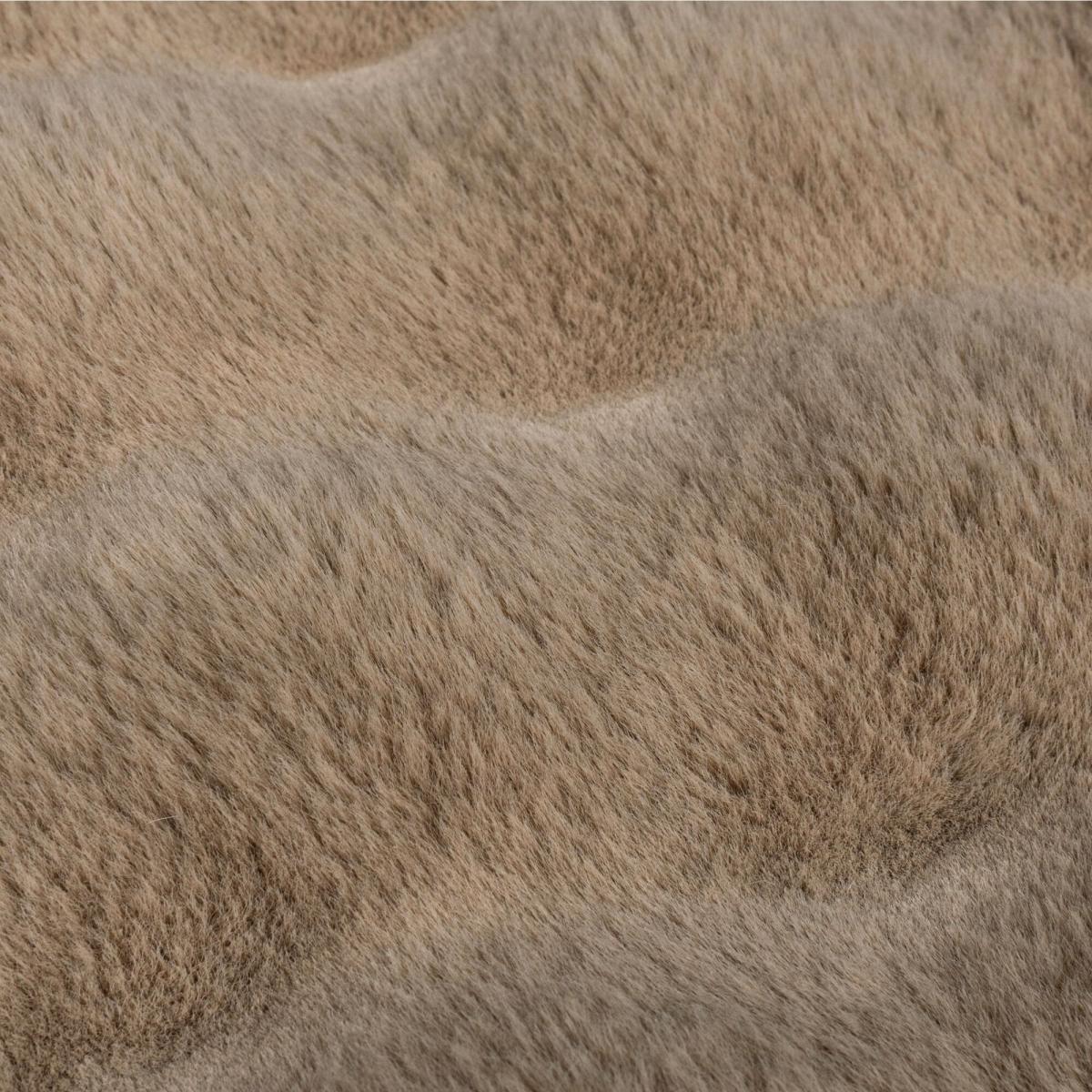 Bubble Washable Faux Fur Rug Dark Natural – image 2
