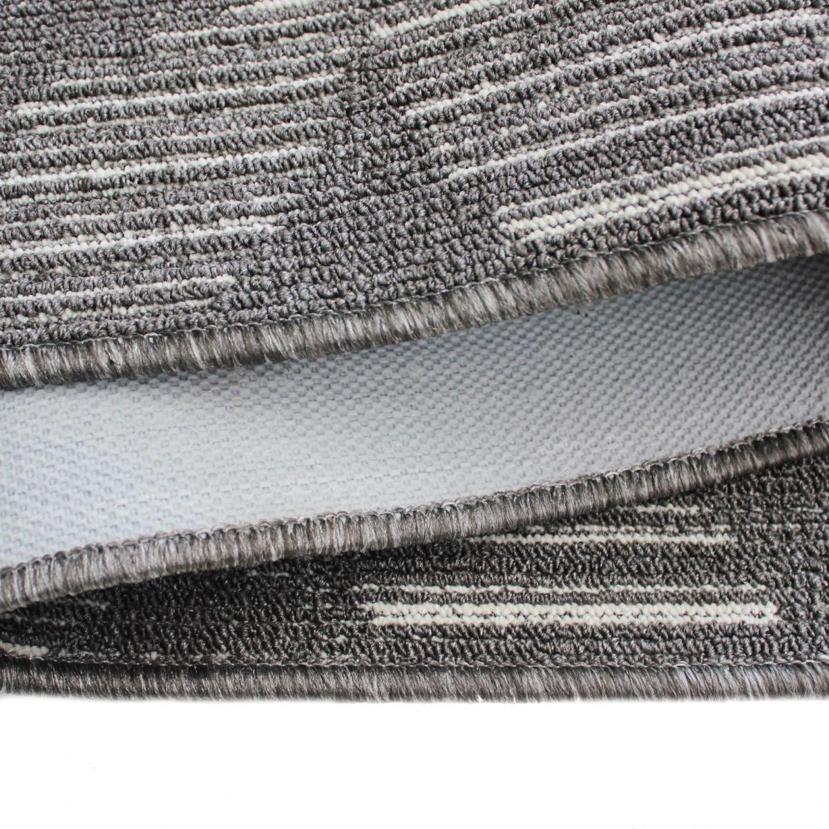 Damara Geometric Washable Runner Grey – image 3