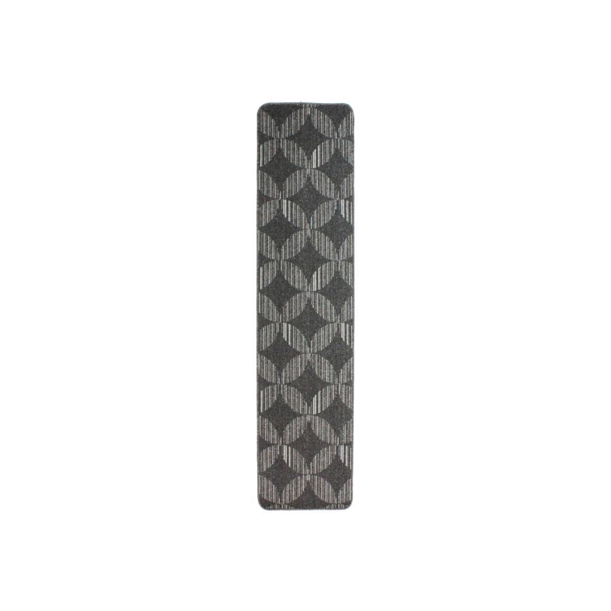 Damara Geometric Washable Runner Grey – image 1