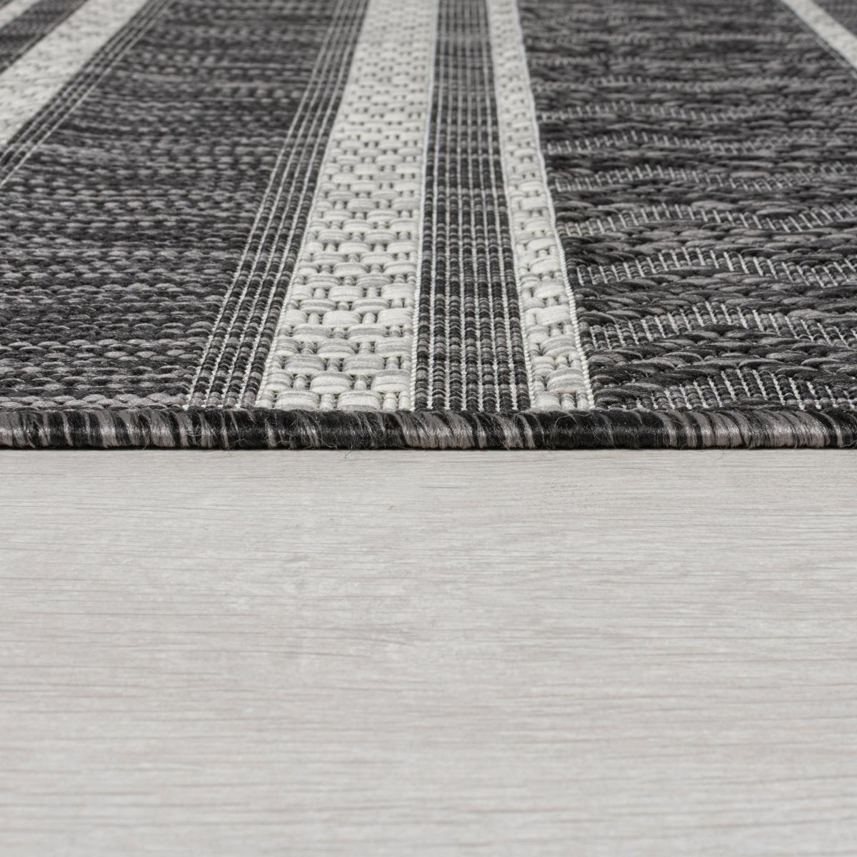 Arya Stripe Indoor Outdoor Runner Black/White – image 4