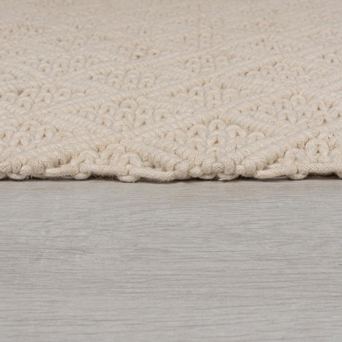 Macrame Cotton 60cm x 110cm Rug Cream – image 5