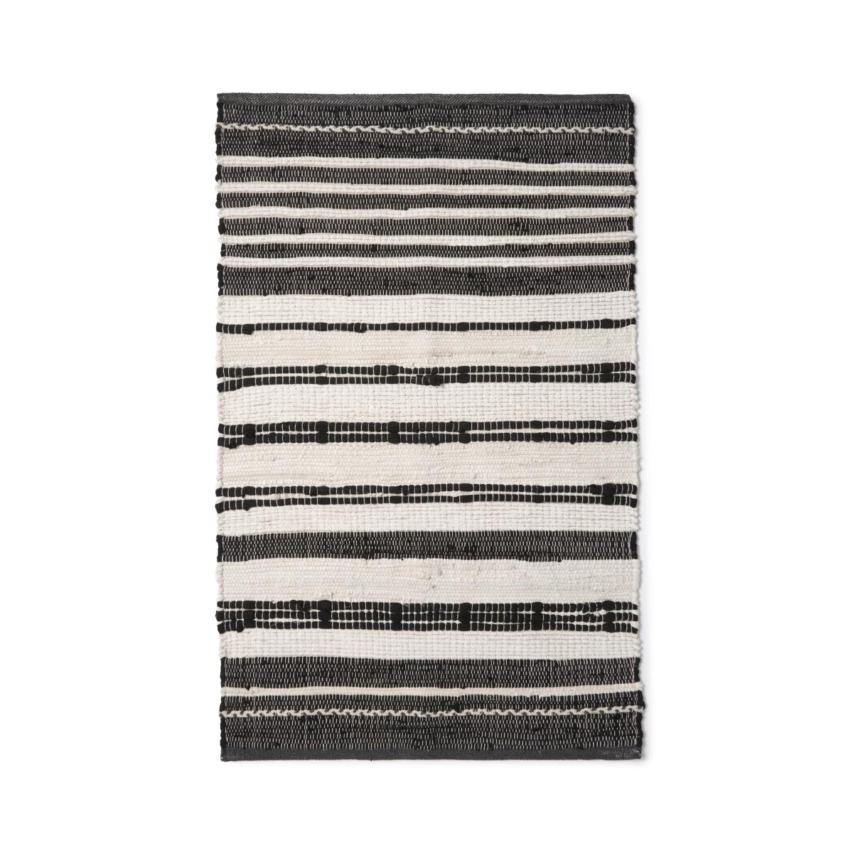 Woven Chindi Rug, Black Black – image 5