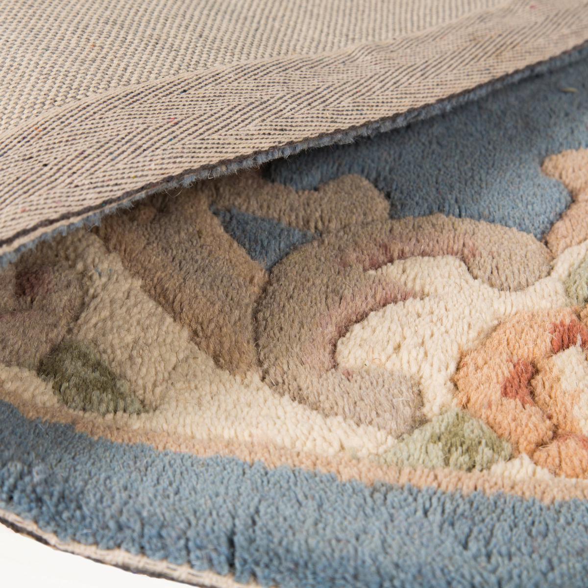 Lotus Premium Aubusson Half Circle Rug Green – image 6