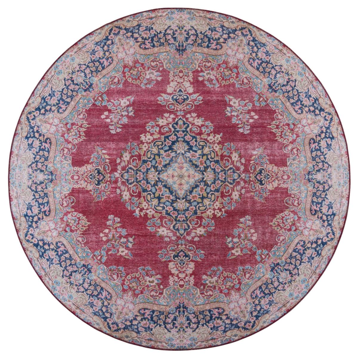 Colby Washable Rug Red/Blue – image 2