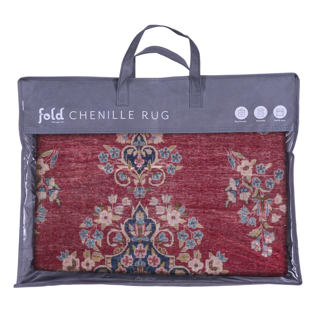 Colby Washable Rug Red/Blue – image 6