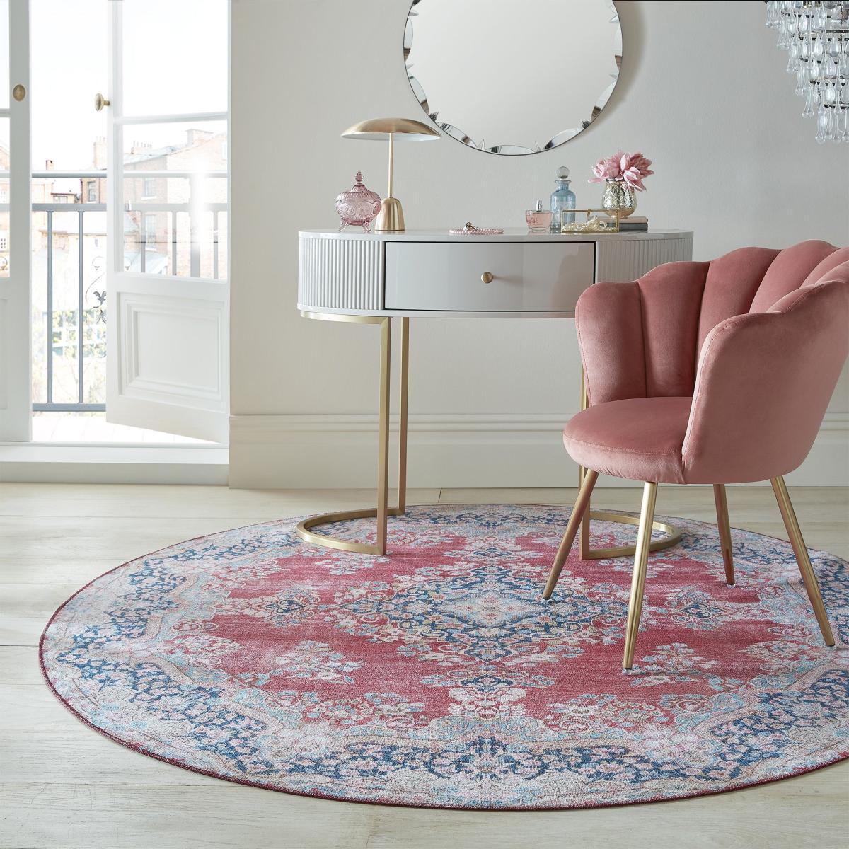 Colby Washable Rug Red/Blue – image 1