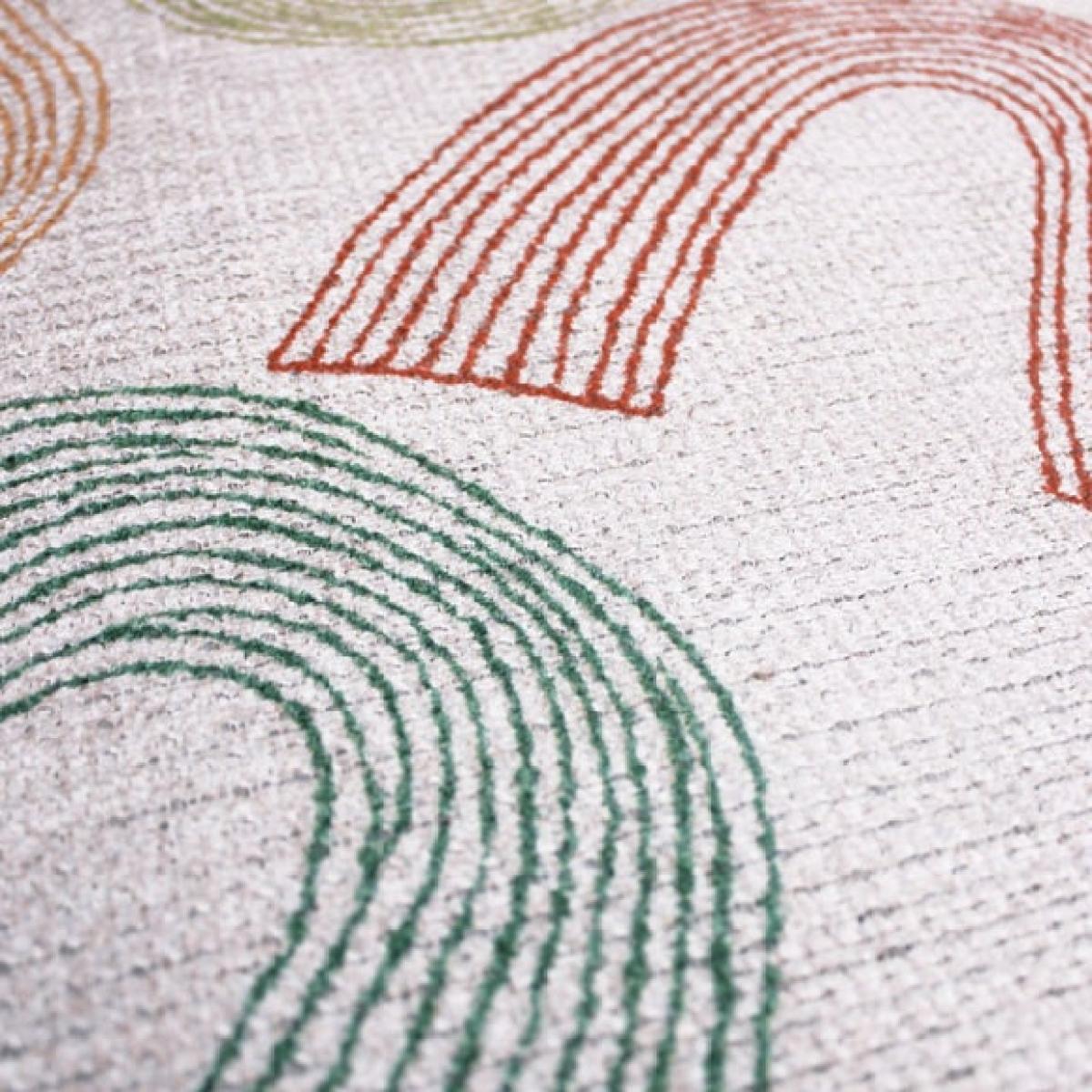 Rainbow Multicoloured Washable Rug – image 2