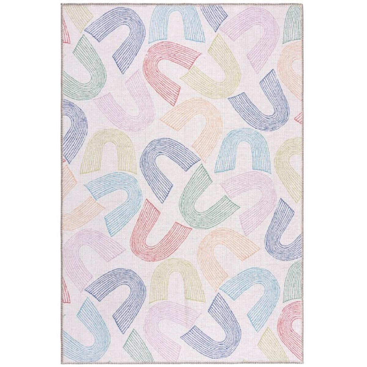 Rainbow Multicoloured Washable Rug – image 5