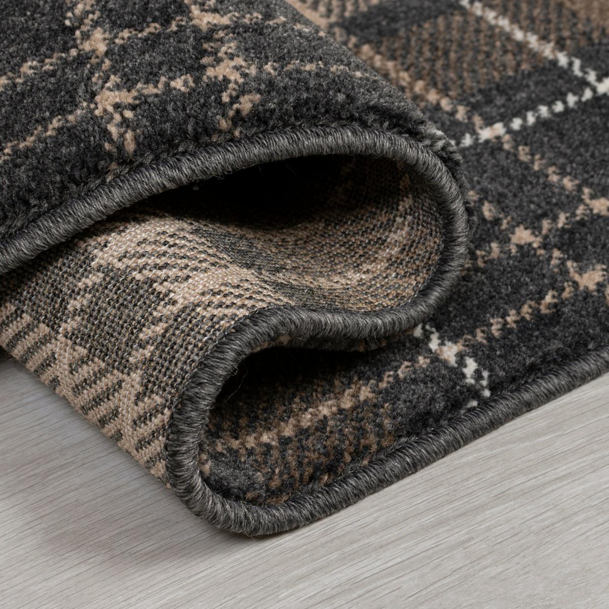 Kilbirnie Rug Brown, Black and White – image 8
