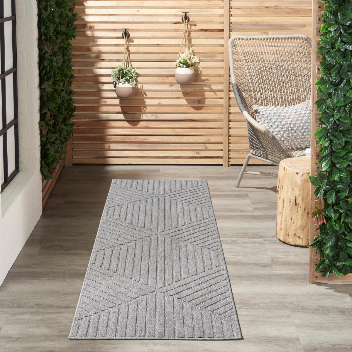 Cozumel Stripe Indoor Outdoor Runner Cozumel Stripe Grey – image 5
