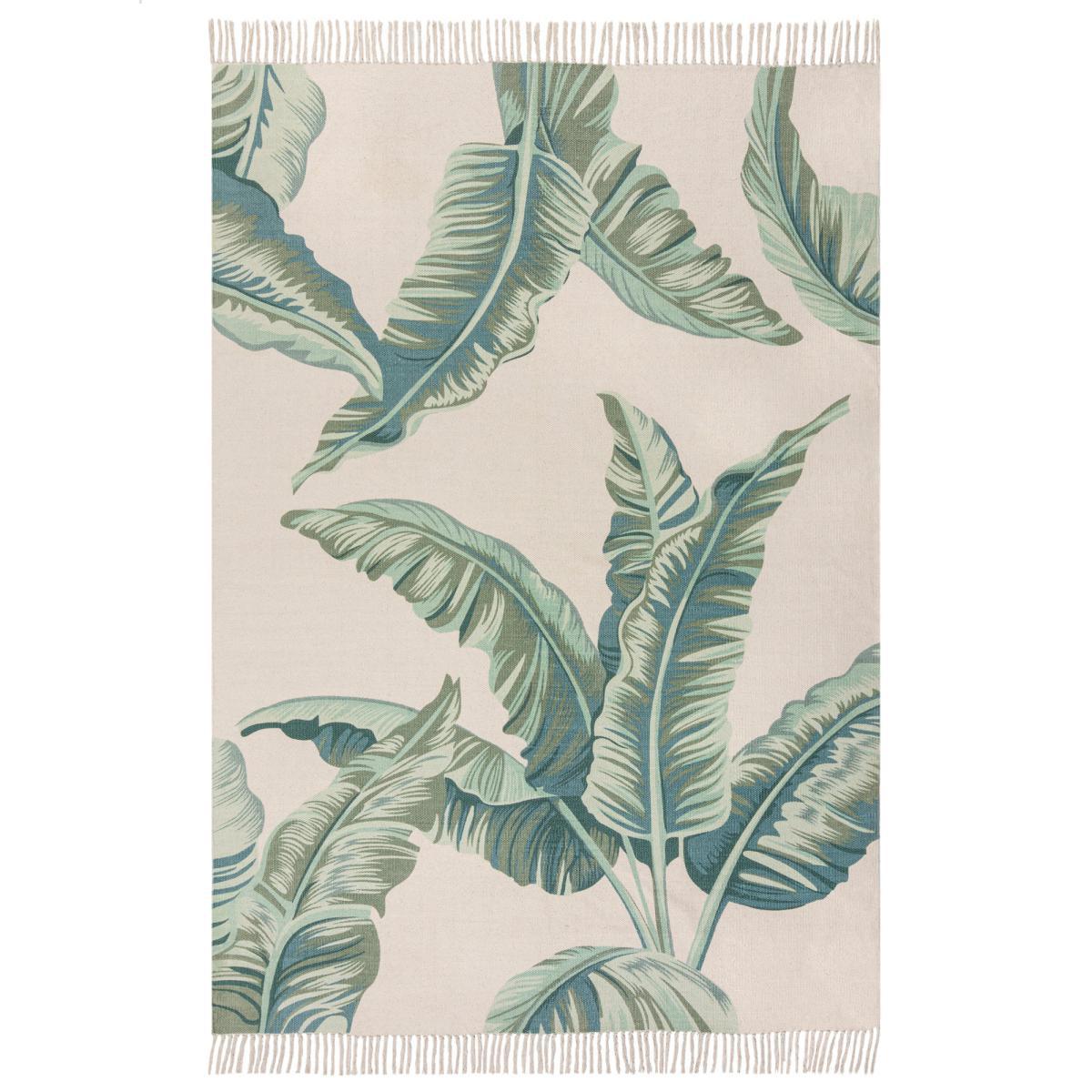 Banana Leaf Rug Cream and Green – image 2