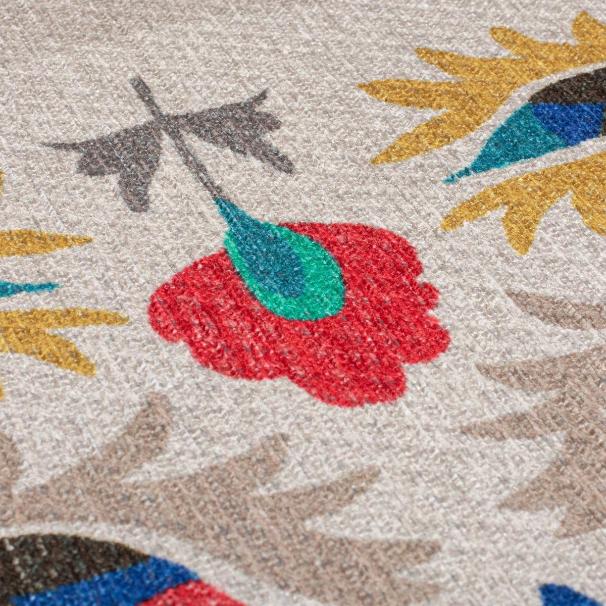 Hani Floral Washable Rug MultiColoured – image 3