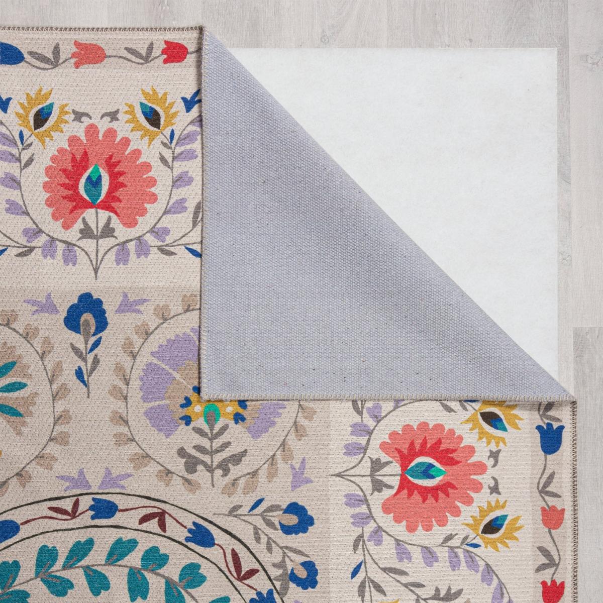 Hani Floral Washable Rug MultiColoured – image 5