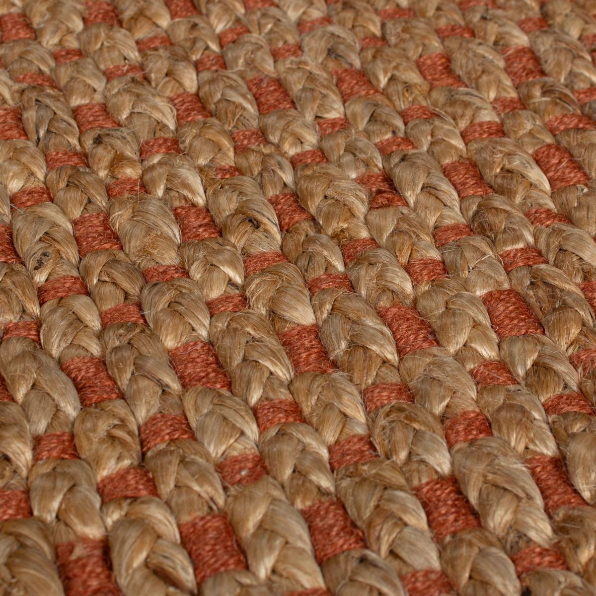 Chunky Jute Woven Rug Chunky Jute Orange Umber – image 2