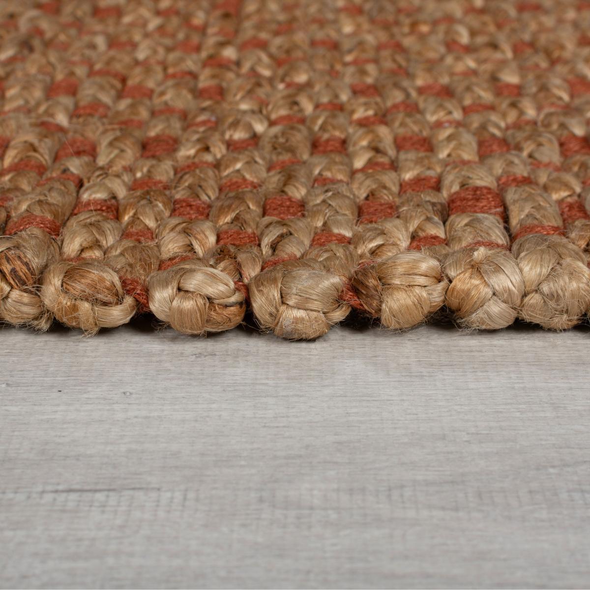 Chunky Jute Woven Rug Chunky Jute Orange Umber – image 4