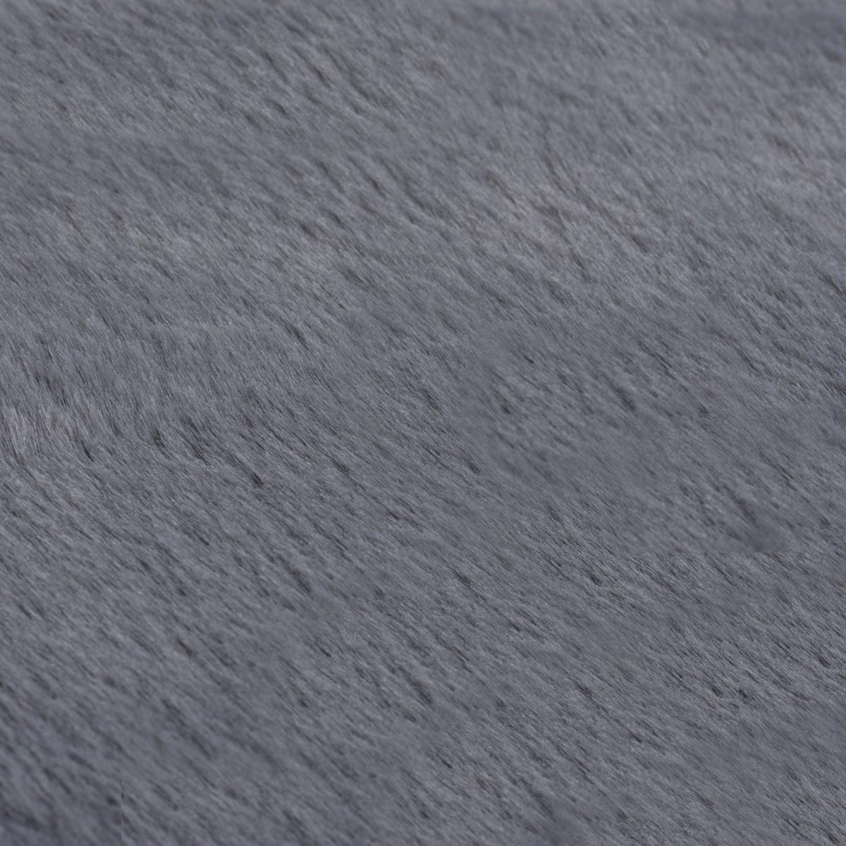 Faux Fur Supersoft Lush Rug Dark Grey – image 3