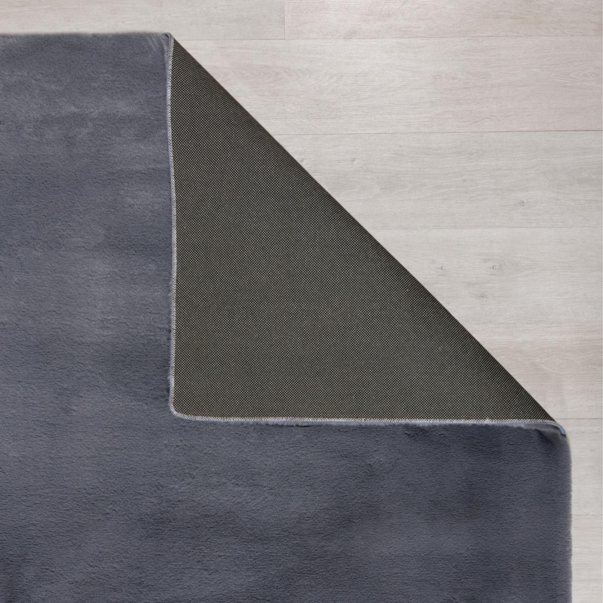 Faux Fur Supersoft Lush Rug Dark Grey – image 5