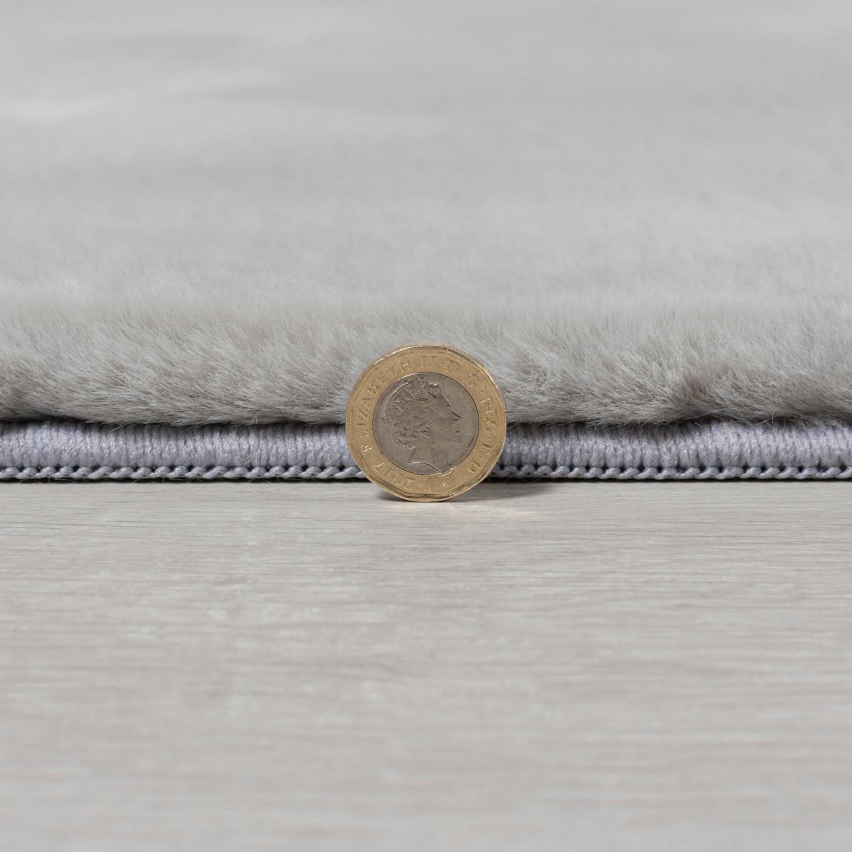 Faux Fur Supersoft Lush Rug Dark Grey – image 10