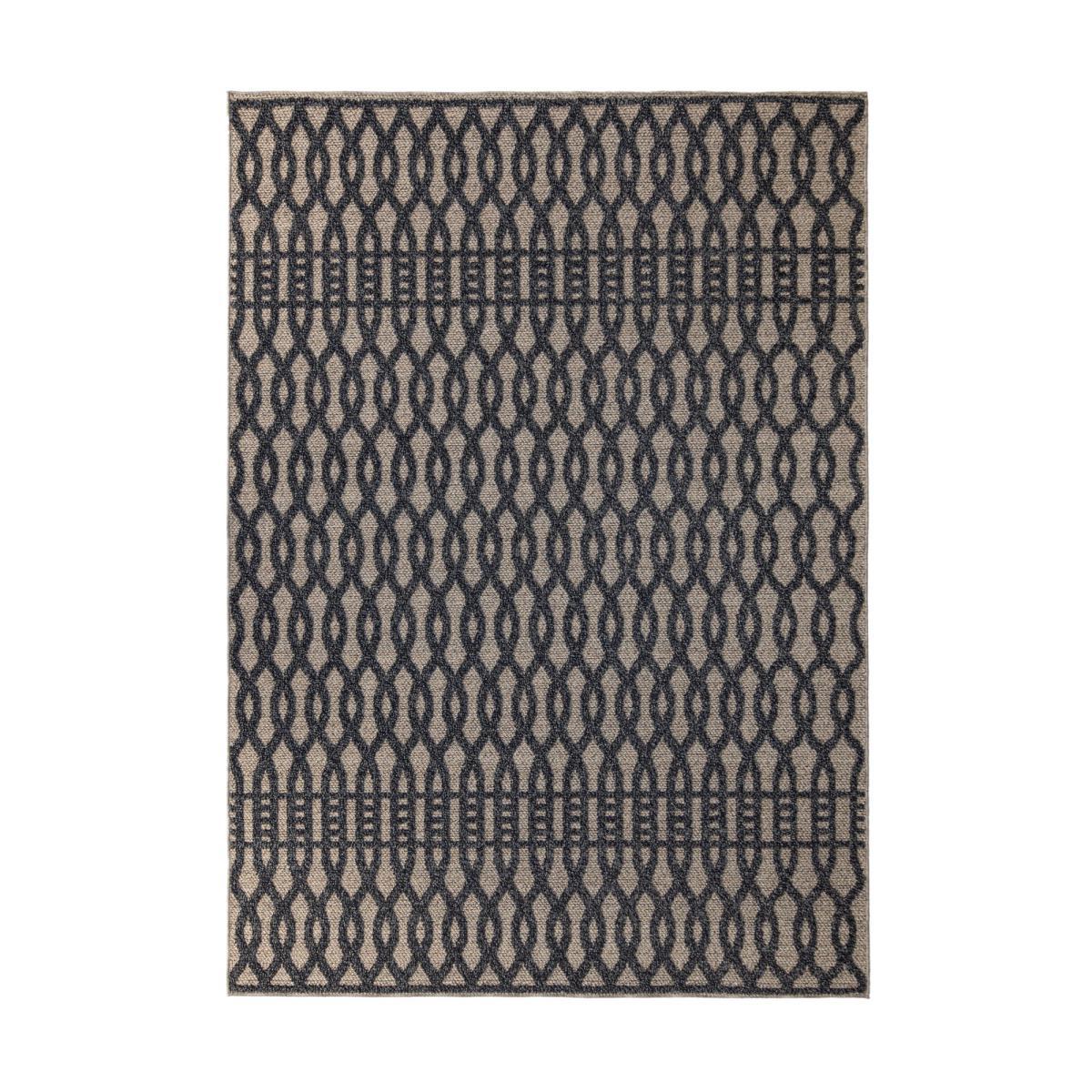 Greenwich Geometric Rug Blue, Grey and Beige – image 2