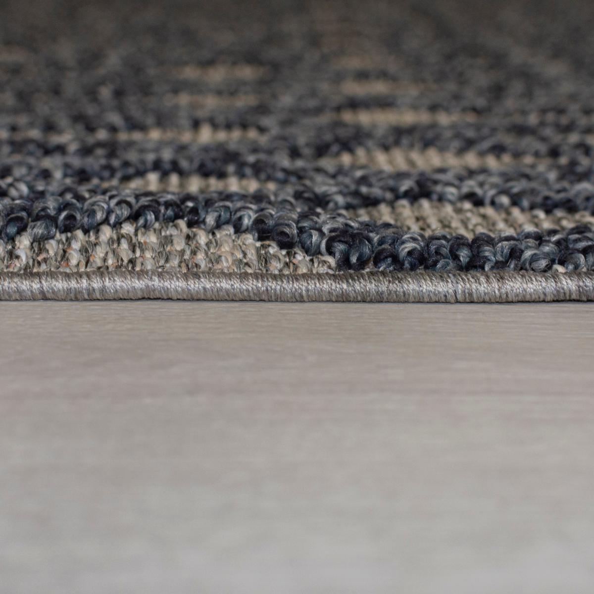 Greenwich Geometric Rug Blue, Grey and Beige – image 3