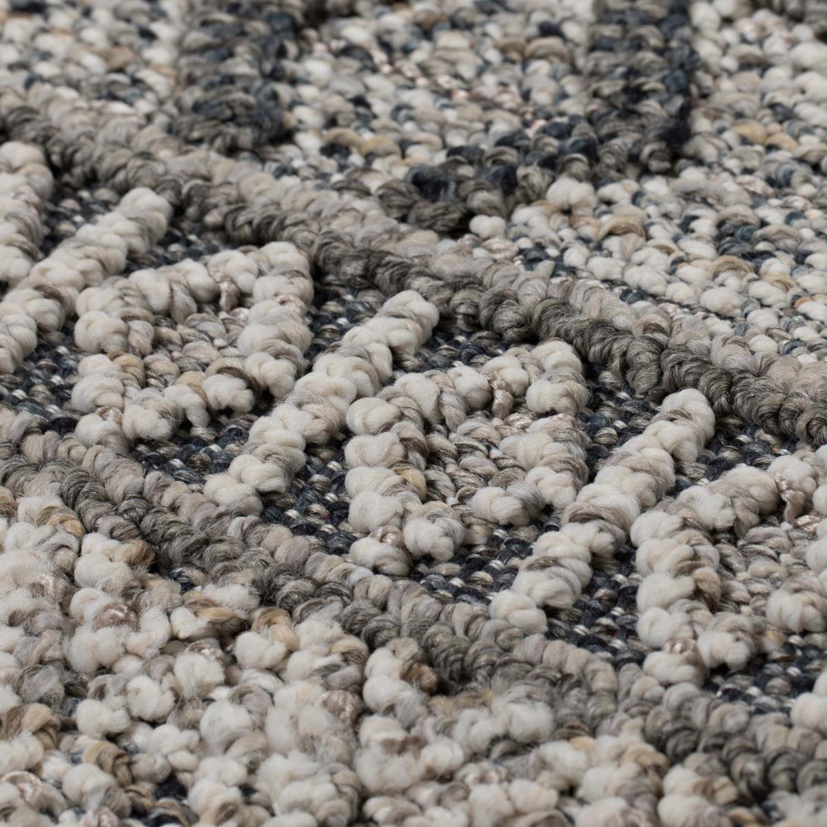 Herne Geometric Rug Grey, Beige and White – image 5