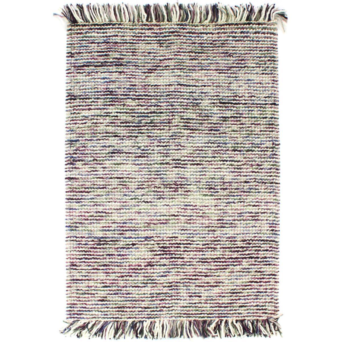 Plum Naiya Wool Hand Woven Rug Multi-Coloured/Purple – image 2