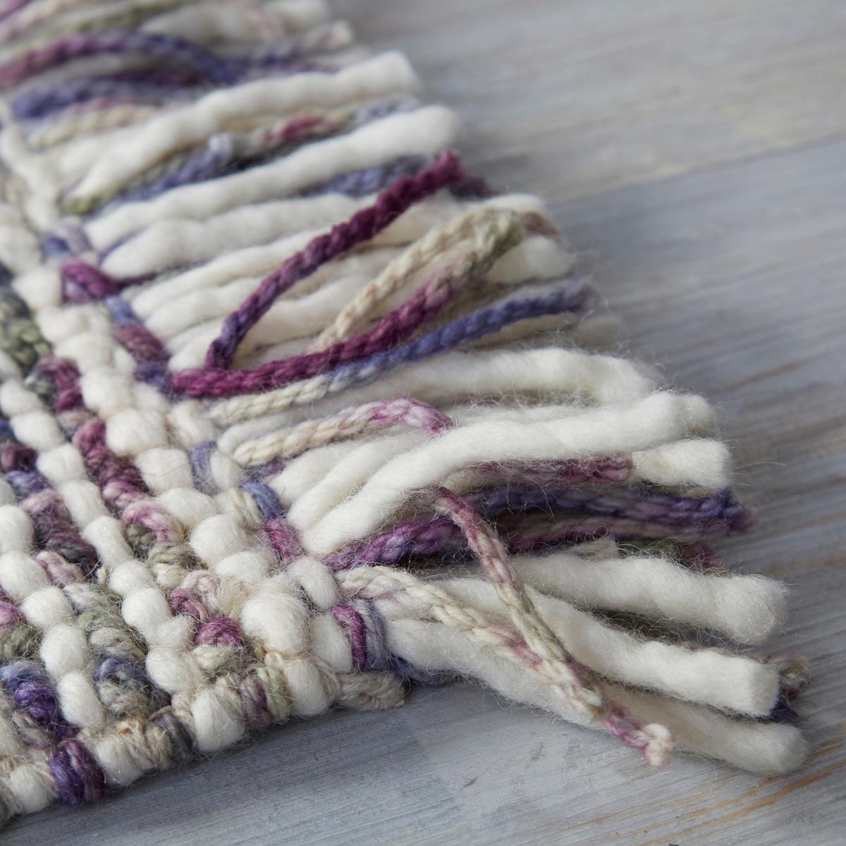 Plum Naiya Wool Hand Woven Rug Multi-Coloured/Purple – image 3