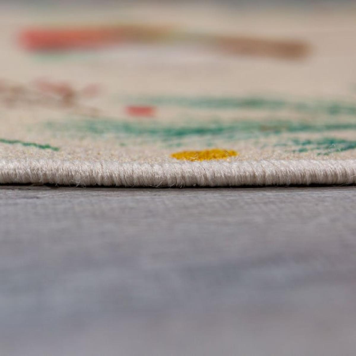 Crafted Wreath Washable Circle Rug – image 4