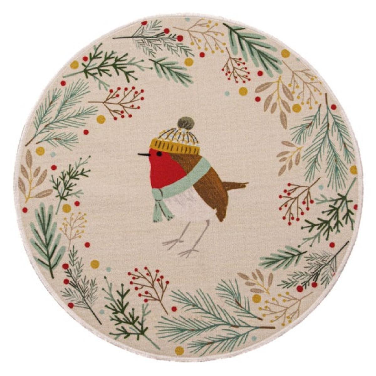Crafted Wreath Washable Circle Rug – image 5