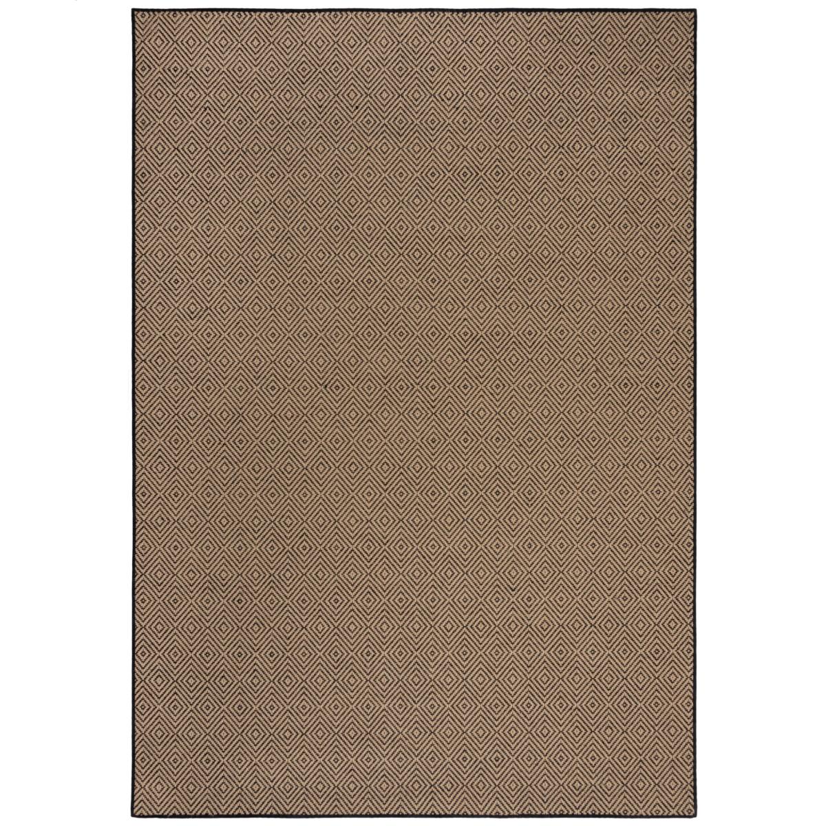 Diamond Jute Border Rug Black – image 5