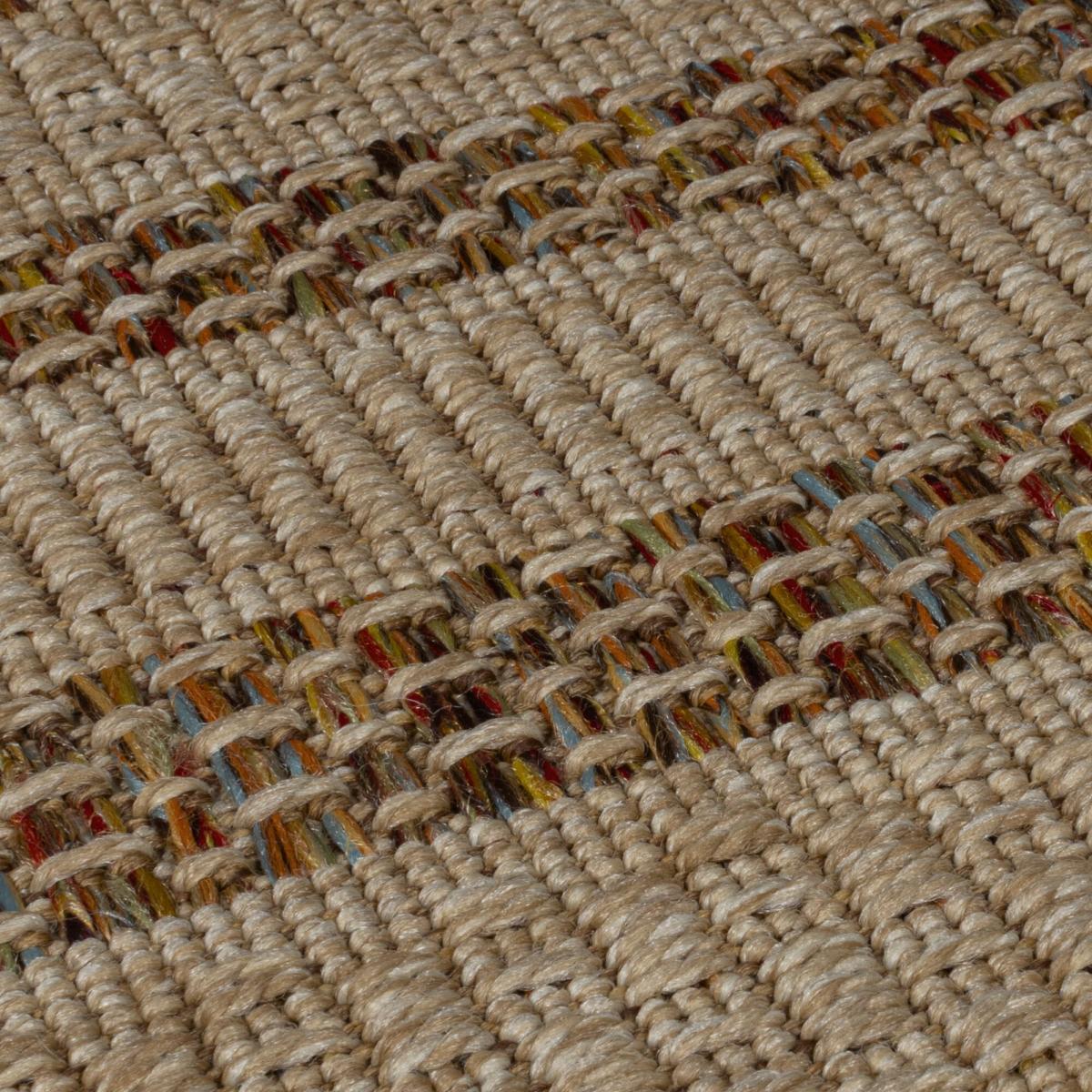 Stripe Border Indoor Outdoor Rectangle Rug – image 2