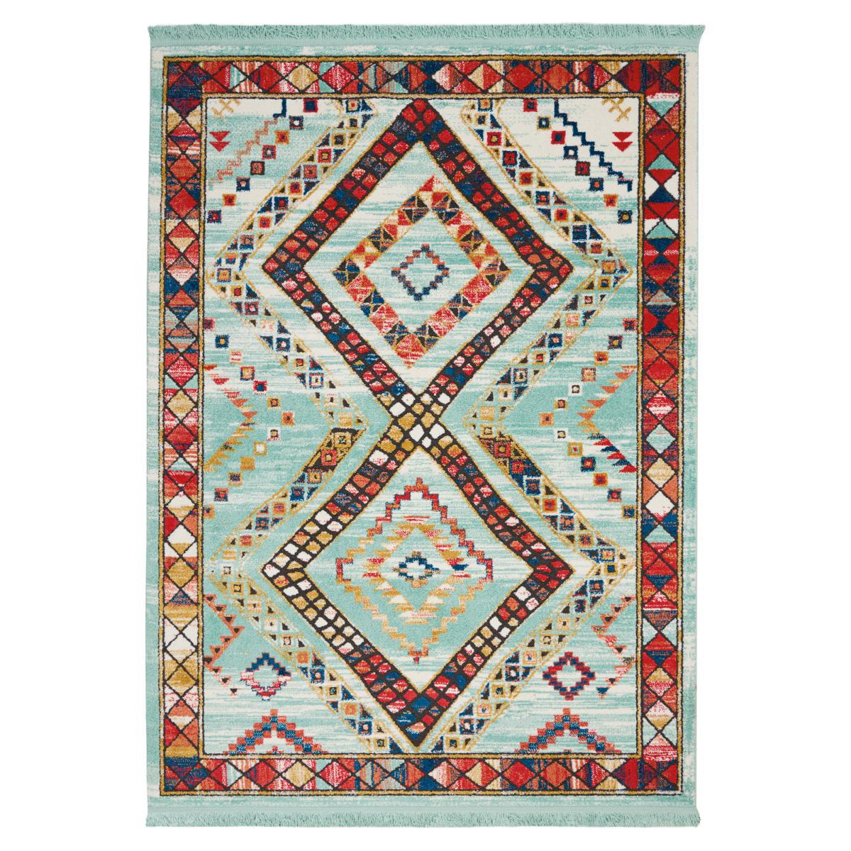 Navajo 2 Rug White/Orange/Blue/Black – image 2