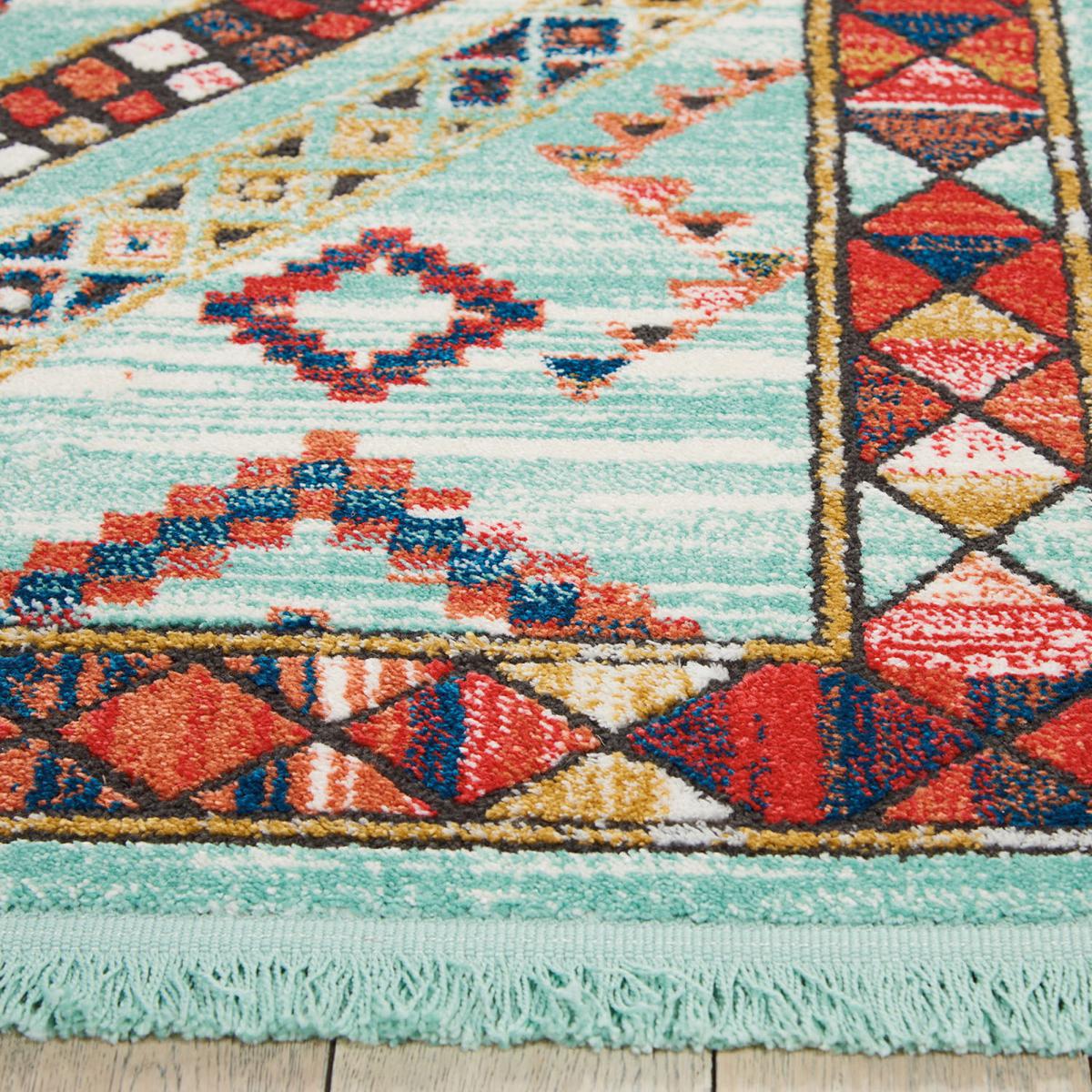Navajo 2 Rug White/Orange/Blue/Black – image 7