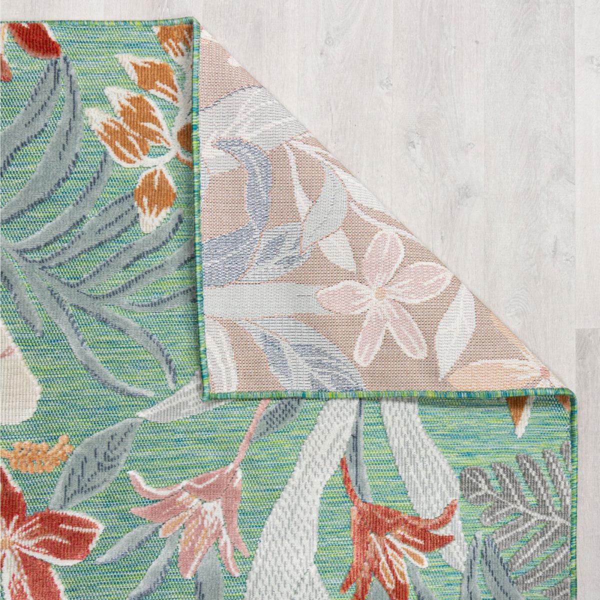 Tropical Floral Indoor Outdoor Rug MultiColoured – image 3