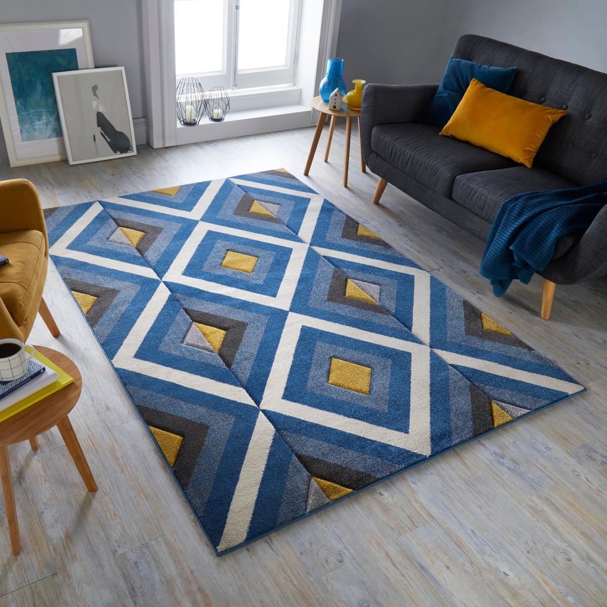 Paloma Geometric Rug Grey, Pink and Yellow – image 7