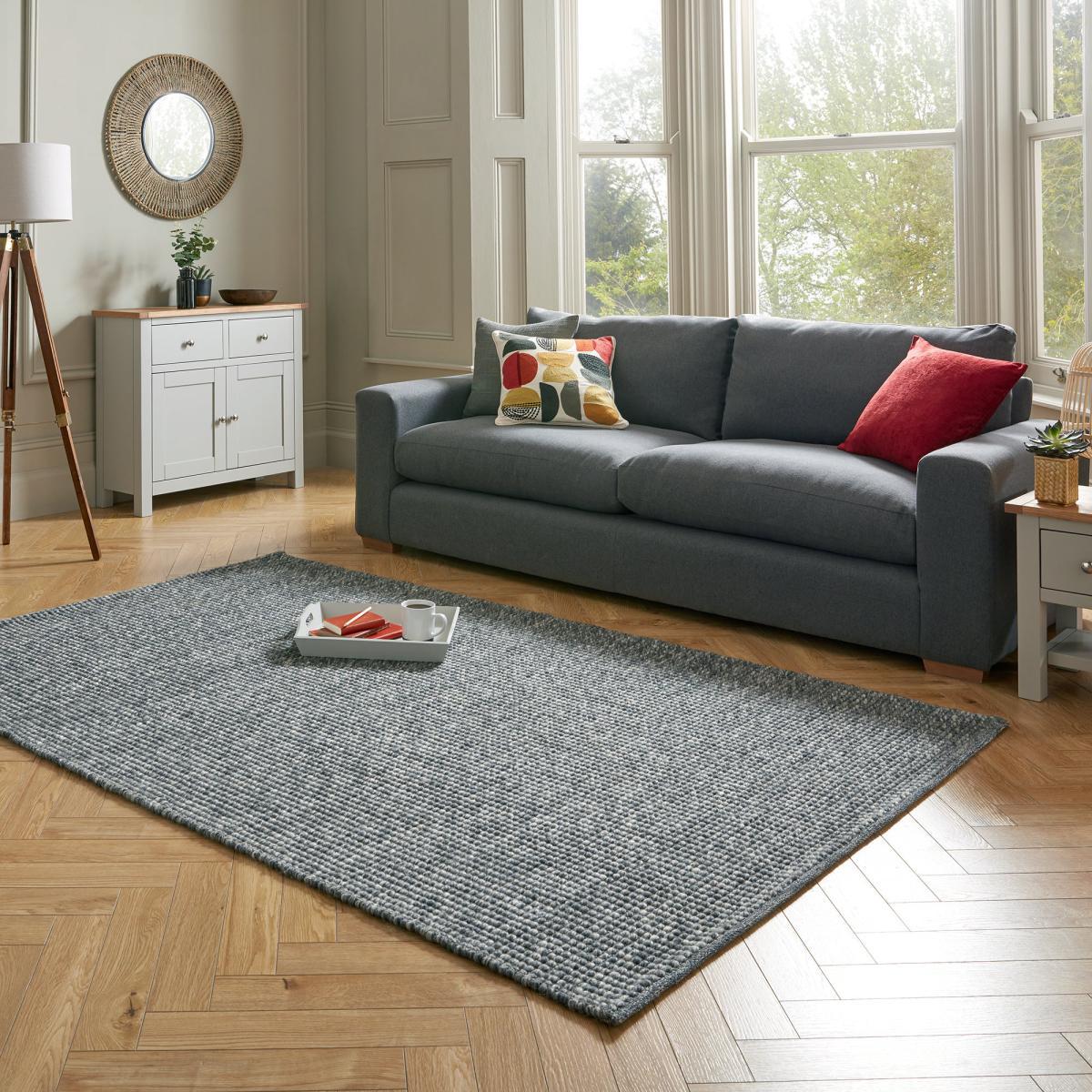 Camden Wool Blend Rug Charcoal – image 4