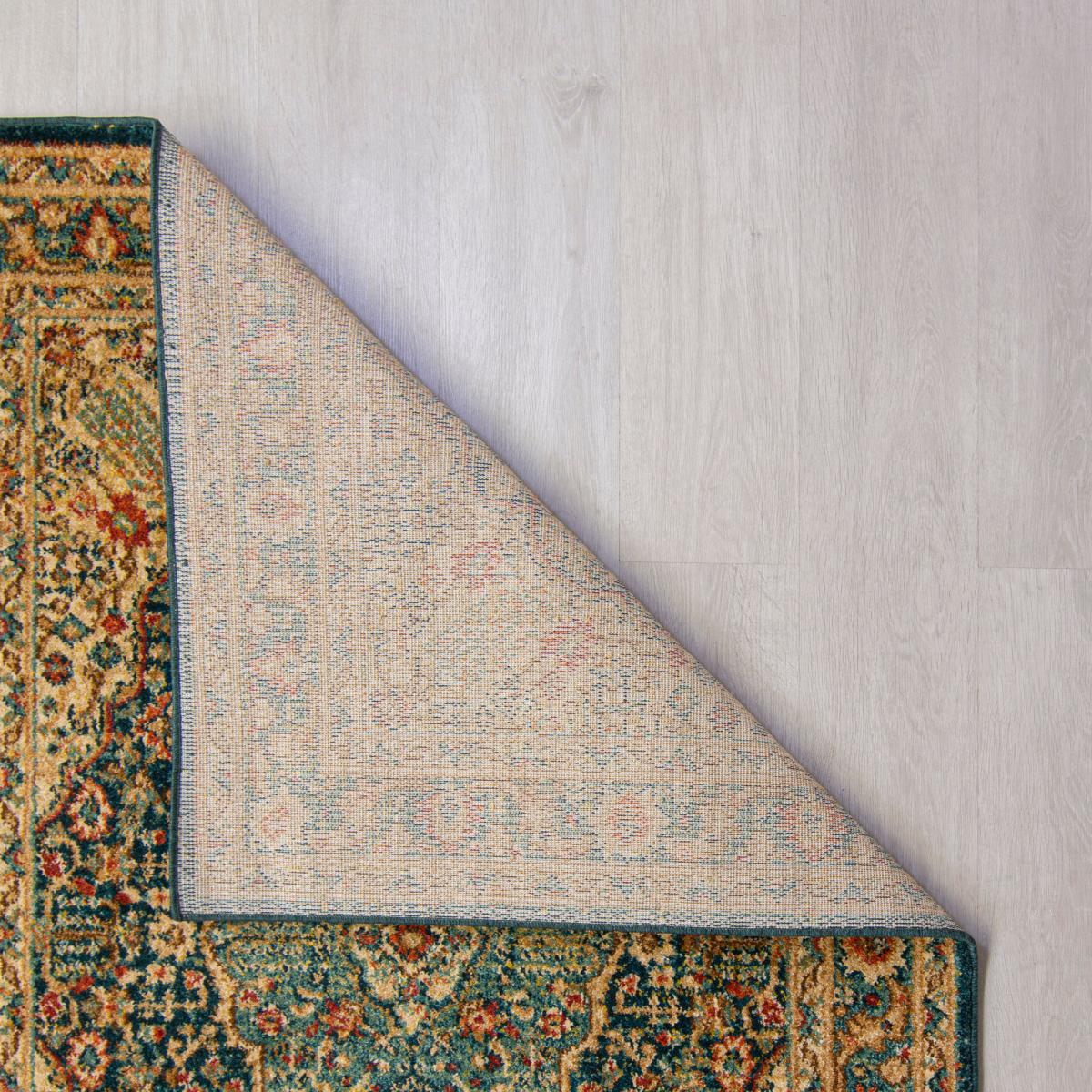 Priya Traditional Rug Brown, Green and Yellow – image 4