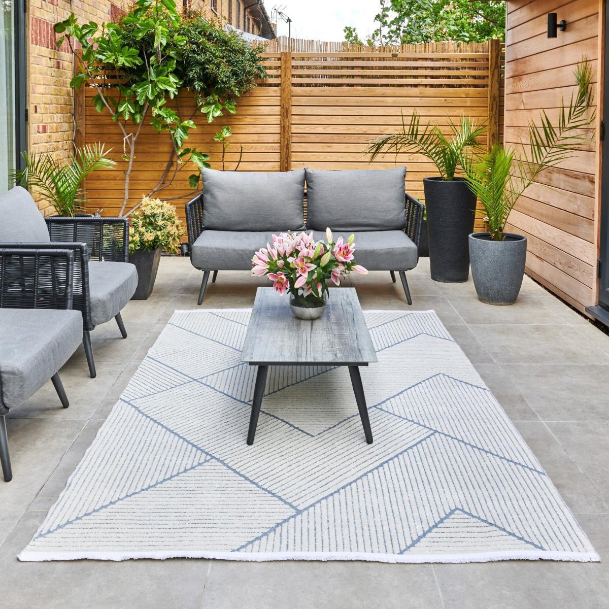 Jazz Chevron Indoor Outdoor Rug Jazz Blue – image 2