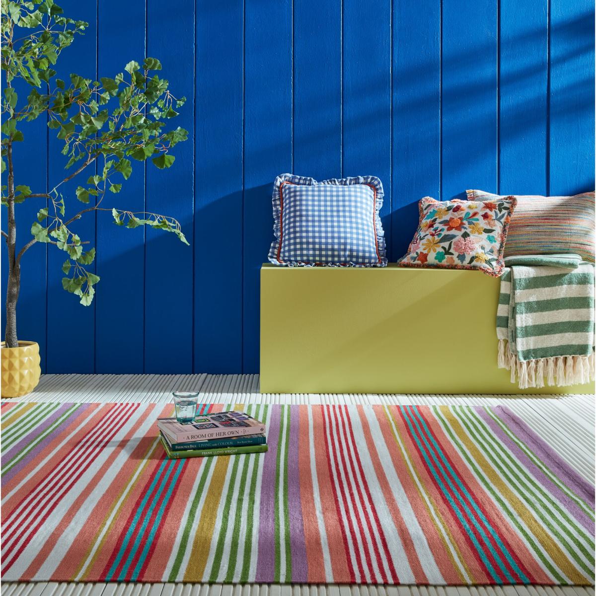 Sophie Robinson Rock Candy Stripe Indoor Outdoor Rug – image 2
